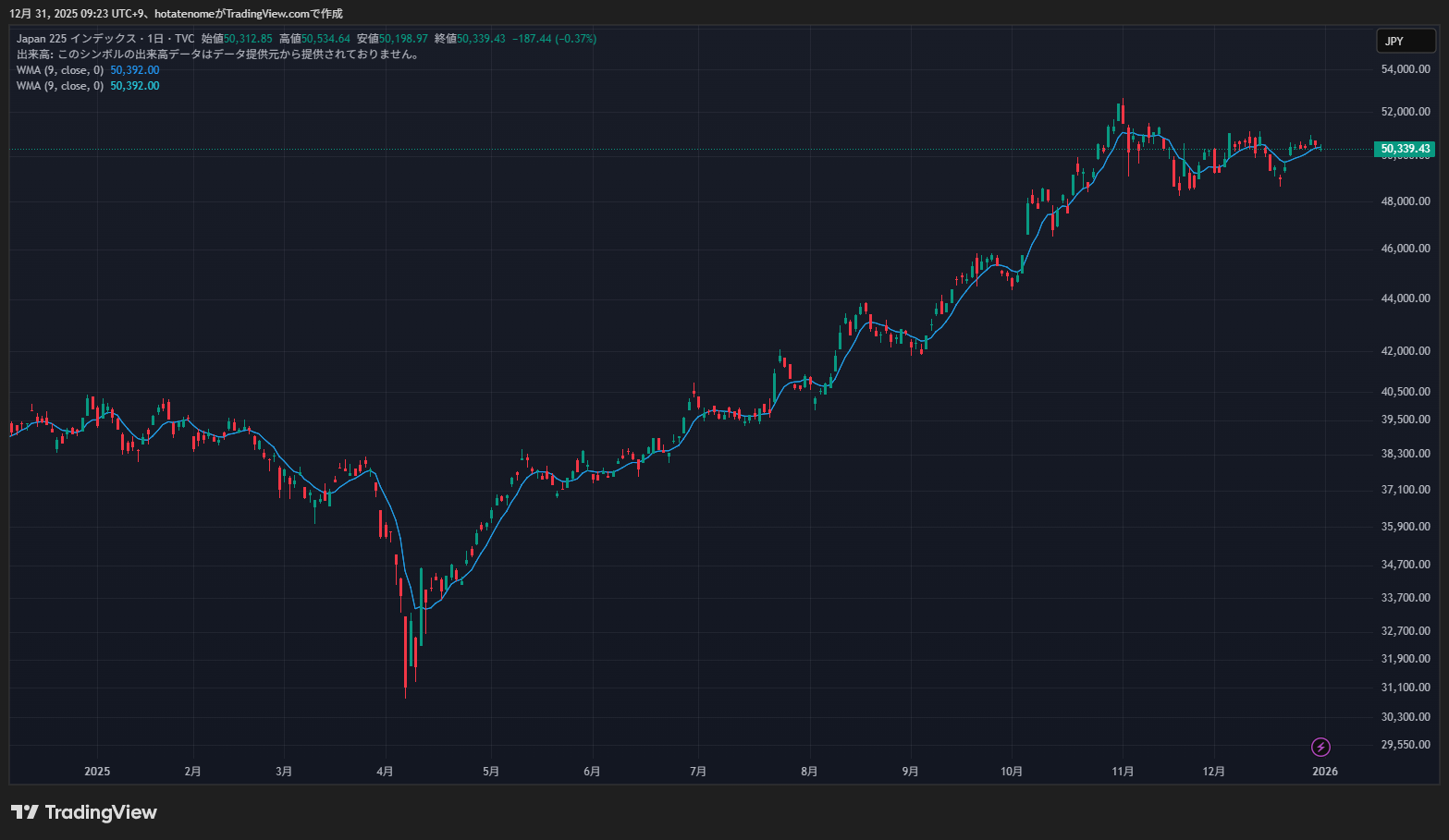 2025年の相場振り返りと収支